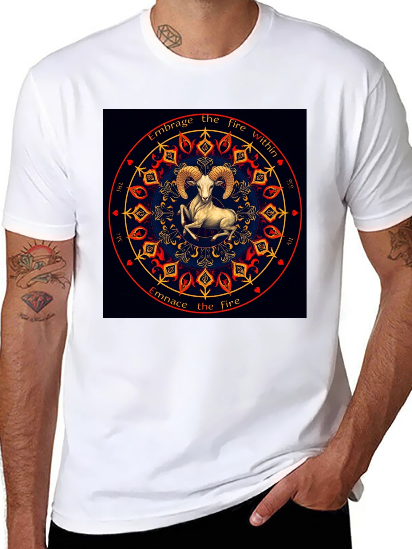 Embrace the Fire Within Aries Zodiac T-Shirt