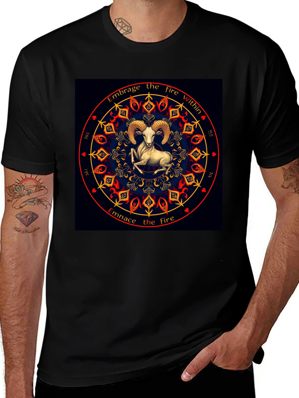 Embrace the Fire Within Aries Zodiac T-Shirt