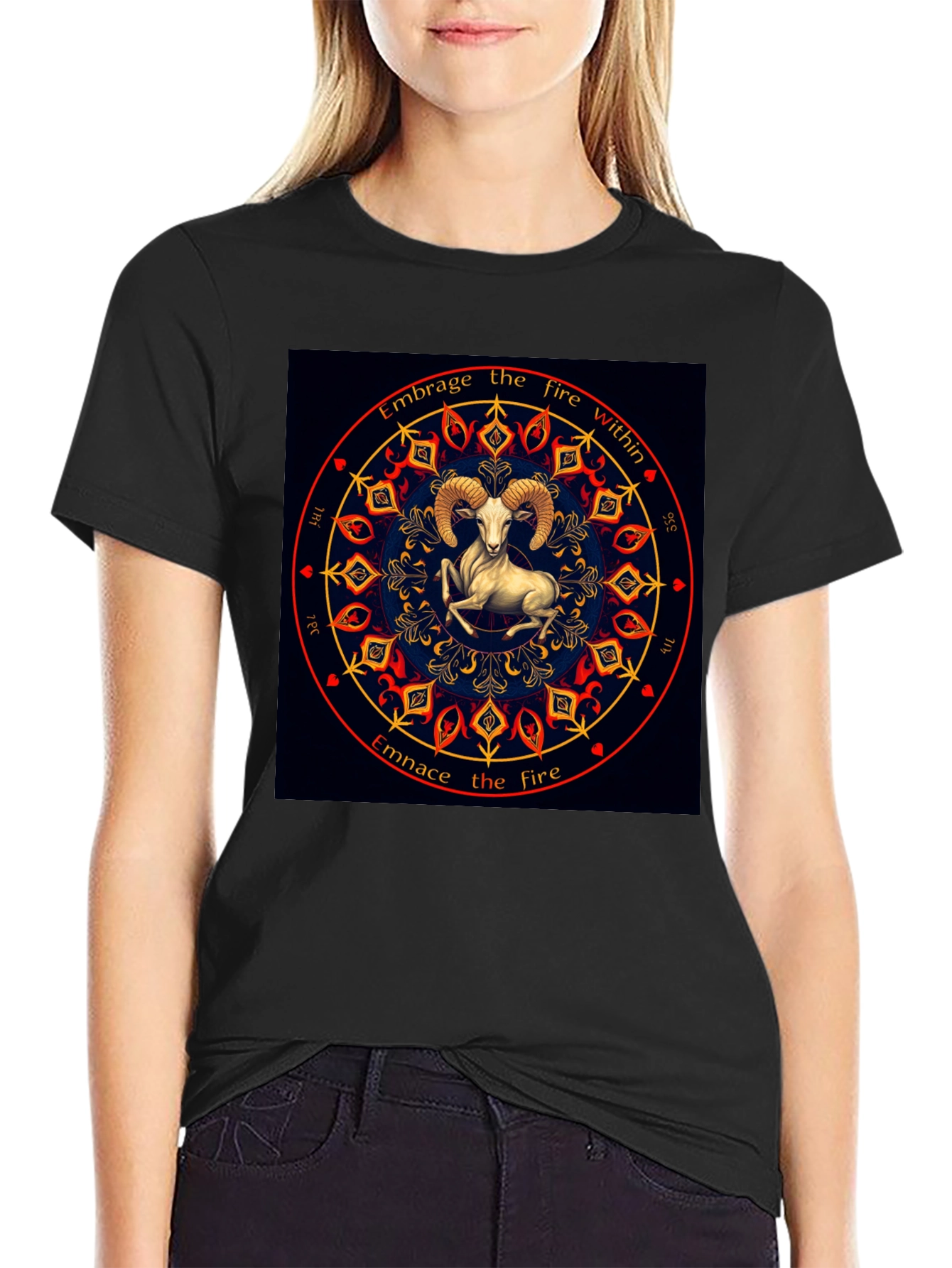 Embrace the Fire Within Aries Zodiac T-Shirt