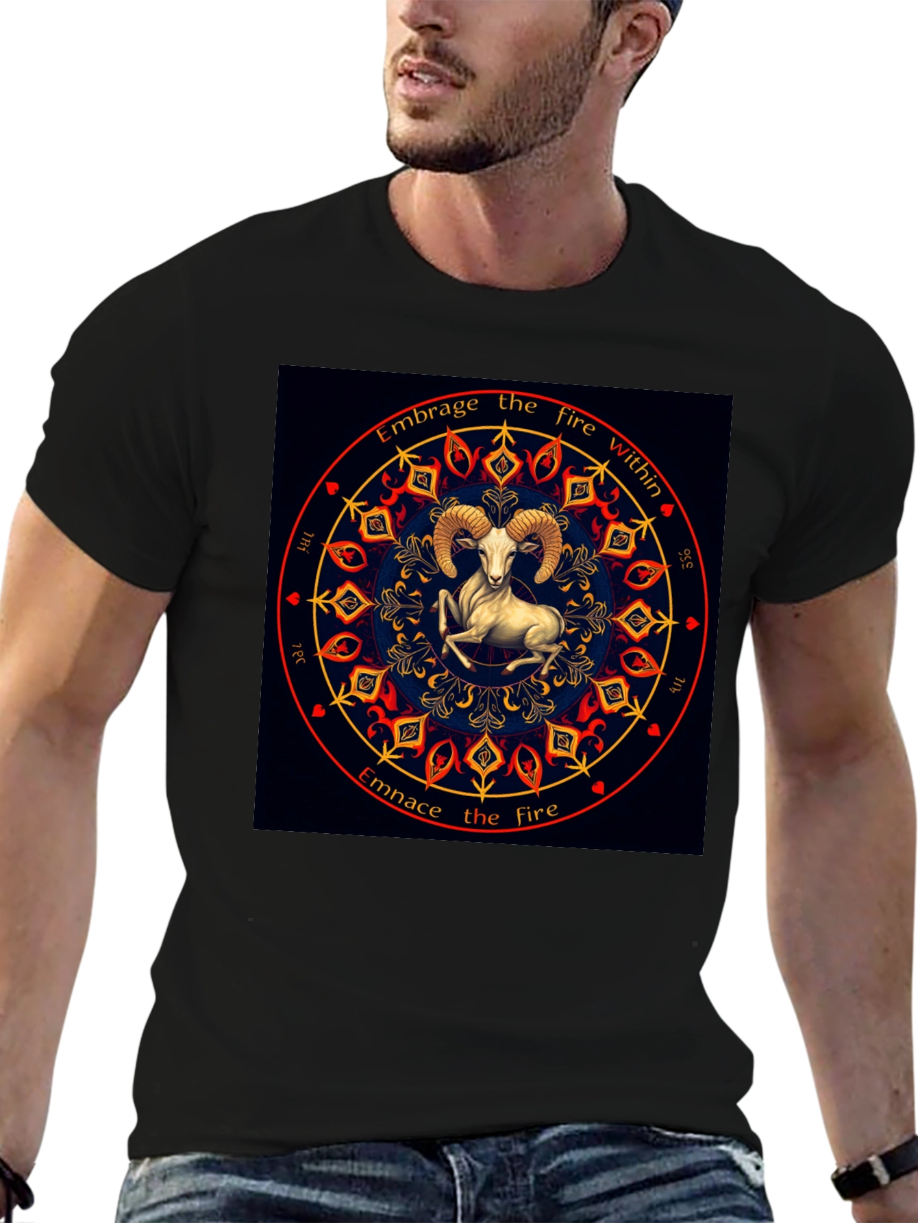 Embrace the Fire Within Aries Zodiac T-Shirt