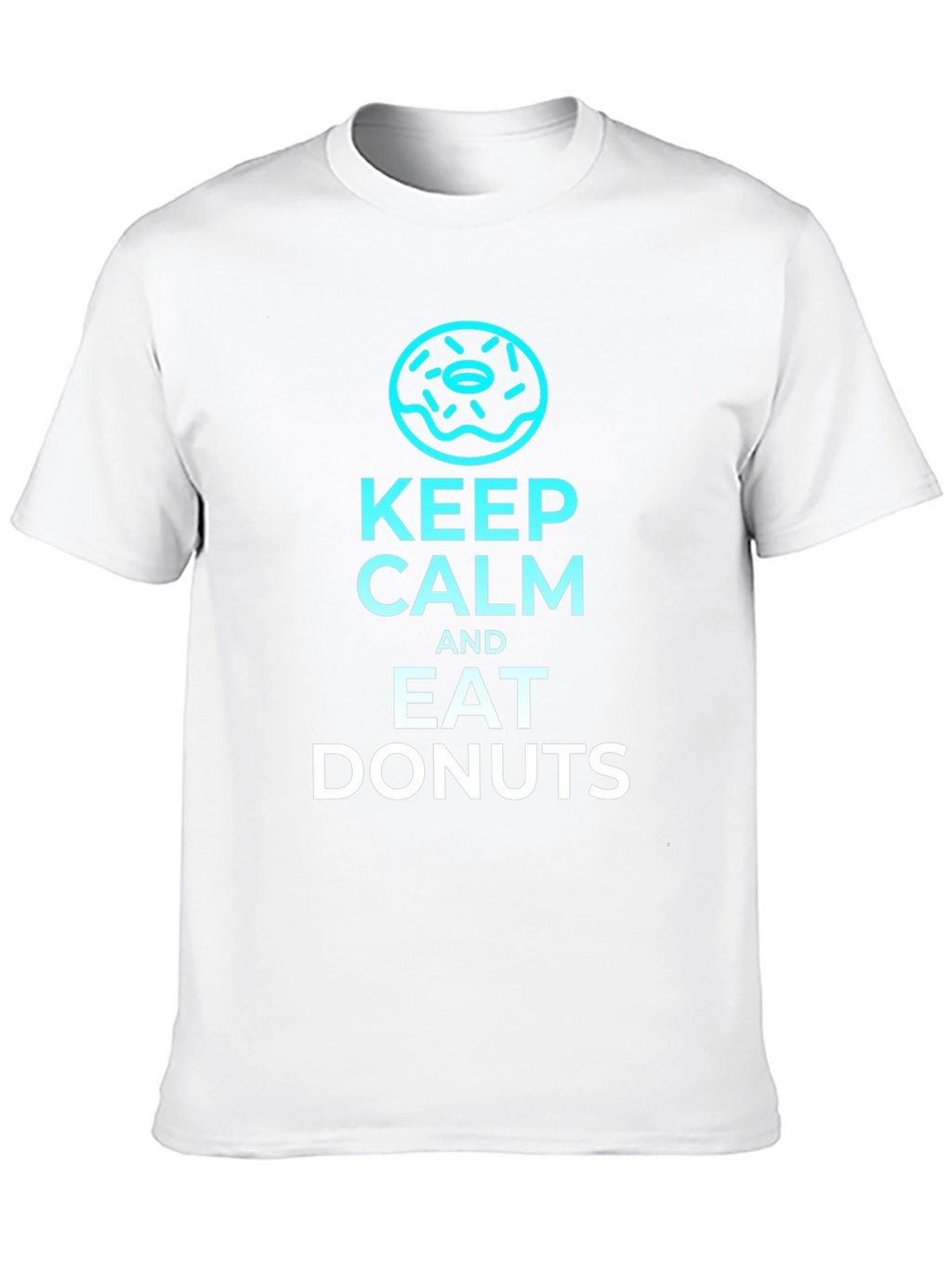 Keep Calm and Eat Donuts Black T-Shirt