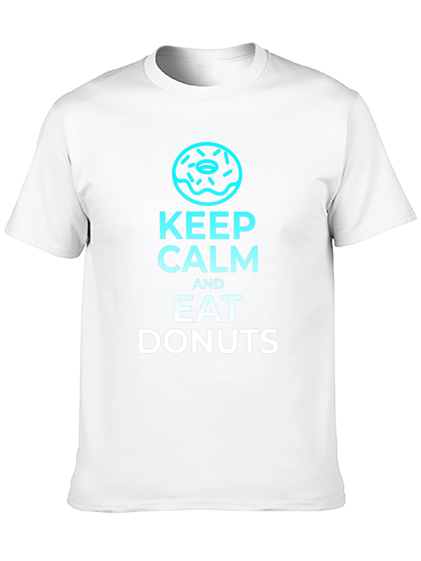 Keep Calm and Eat Donuts Black T-Shirt