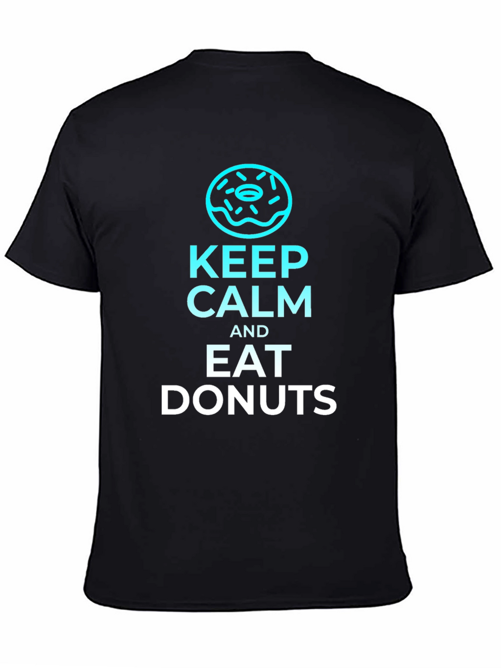 Keep Calm and Eat Donuts Black T-Shirt