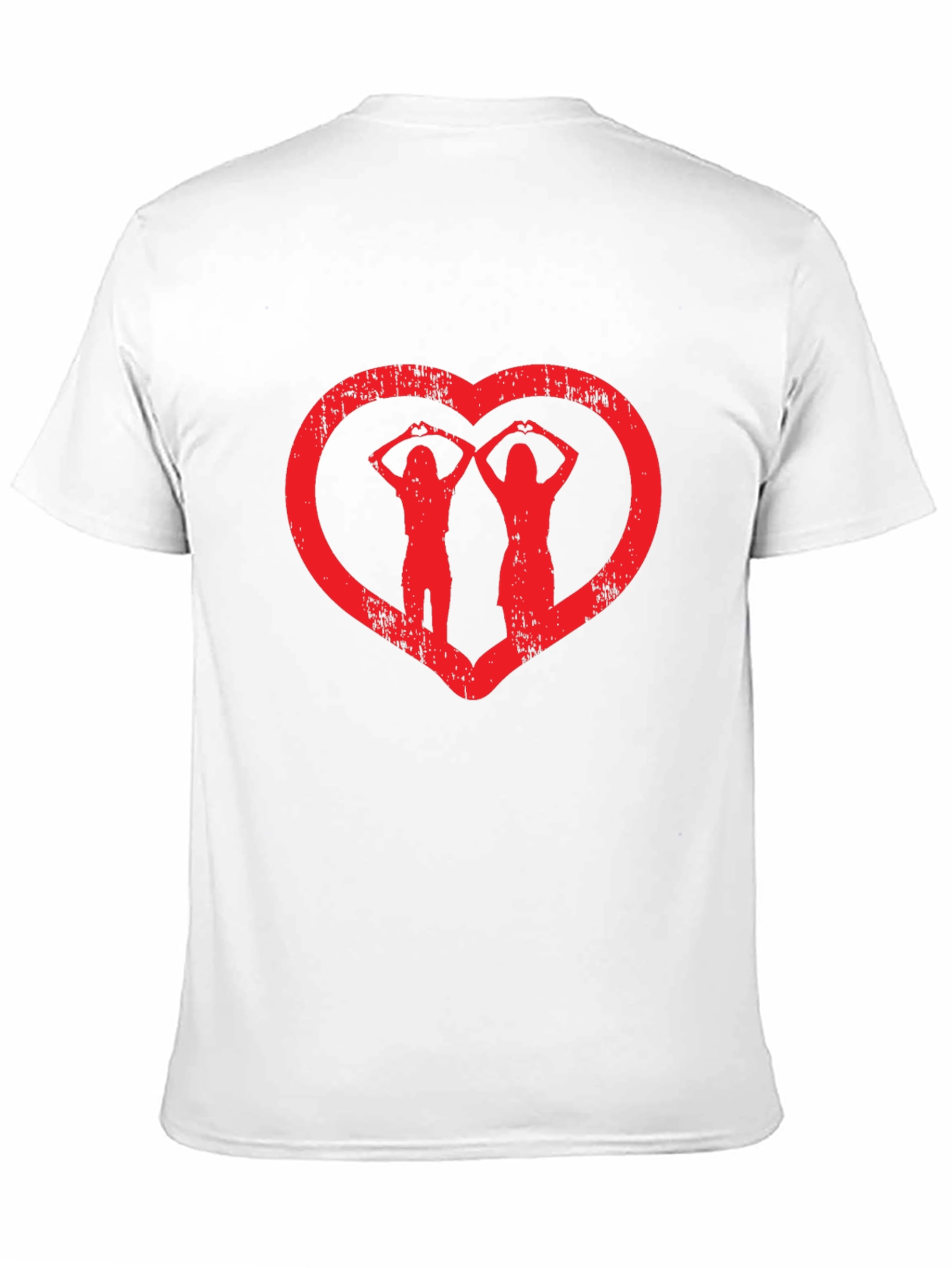 Heart Hands Graphic Tee - Black Cotton Casual Shirt