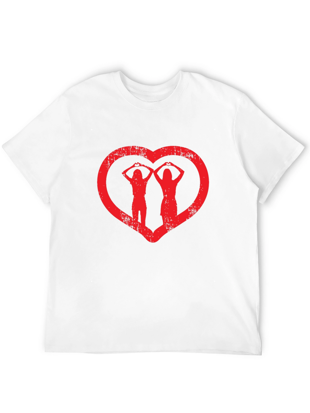 Heart Hands Graphic Tee - Black Cotton Casual Shirt