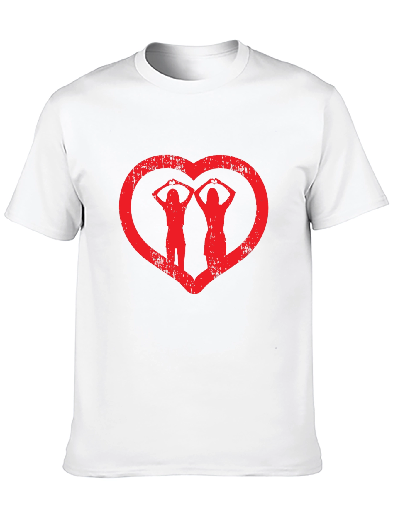 Heart Hands Graphic Tee - Black Cotton Casual Shirt