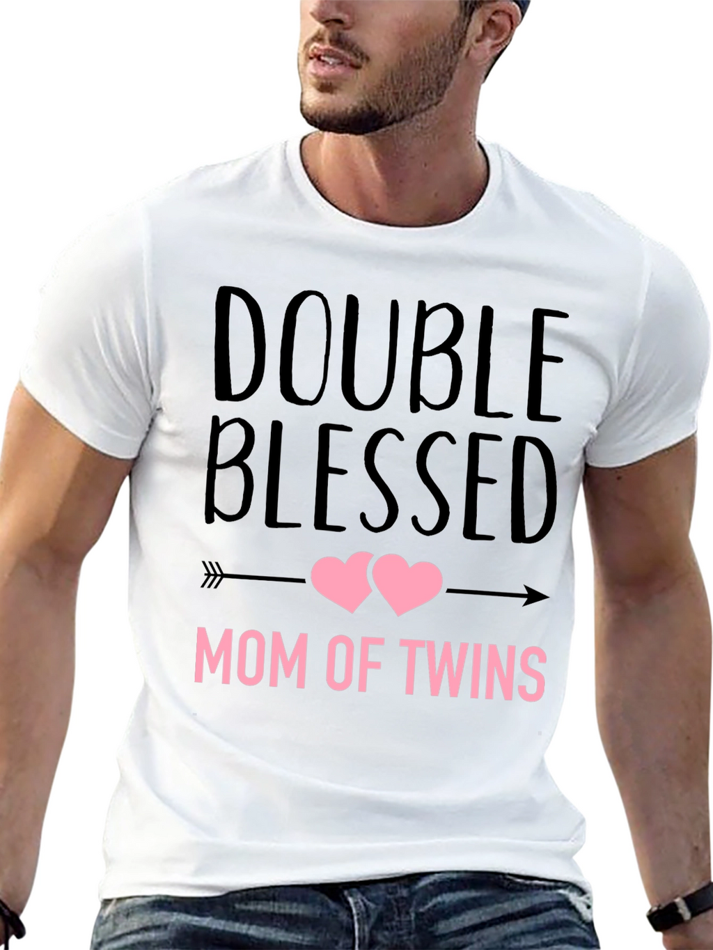 Double Blessed Mom of Twins Graphic T-Shirt