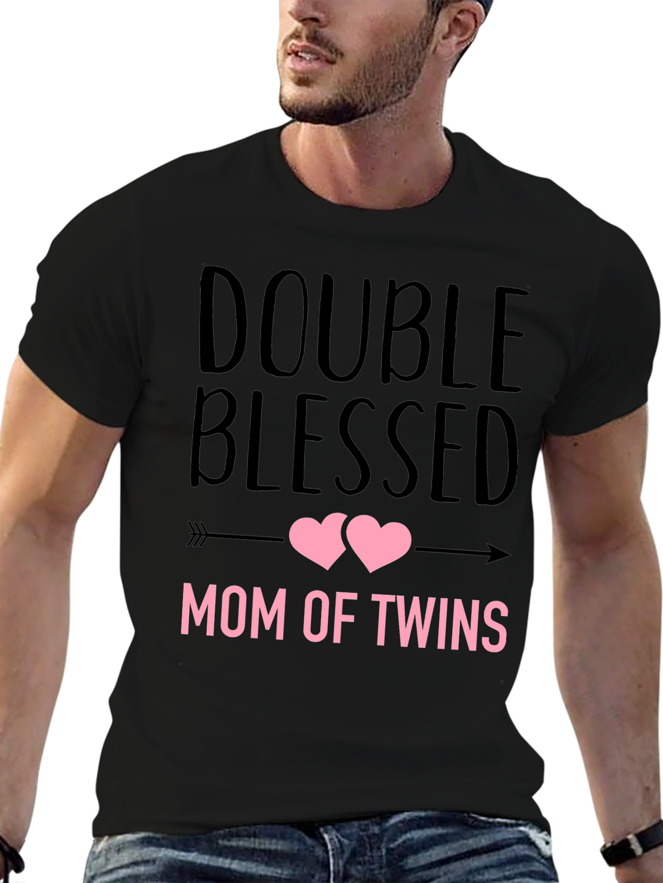 Double Blessed Mom of Twins Graphic T-Shirt