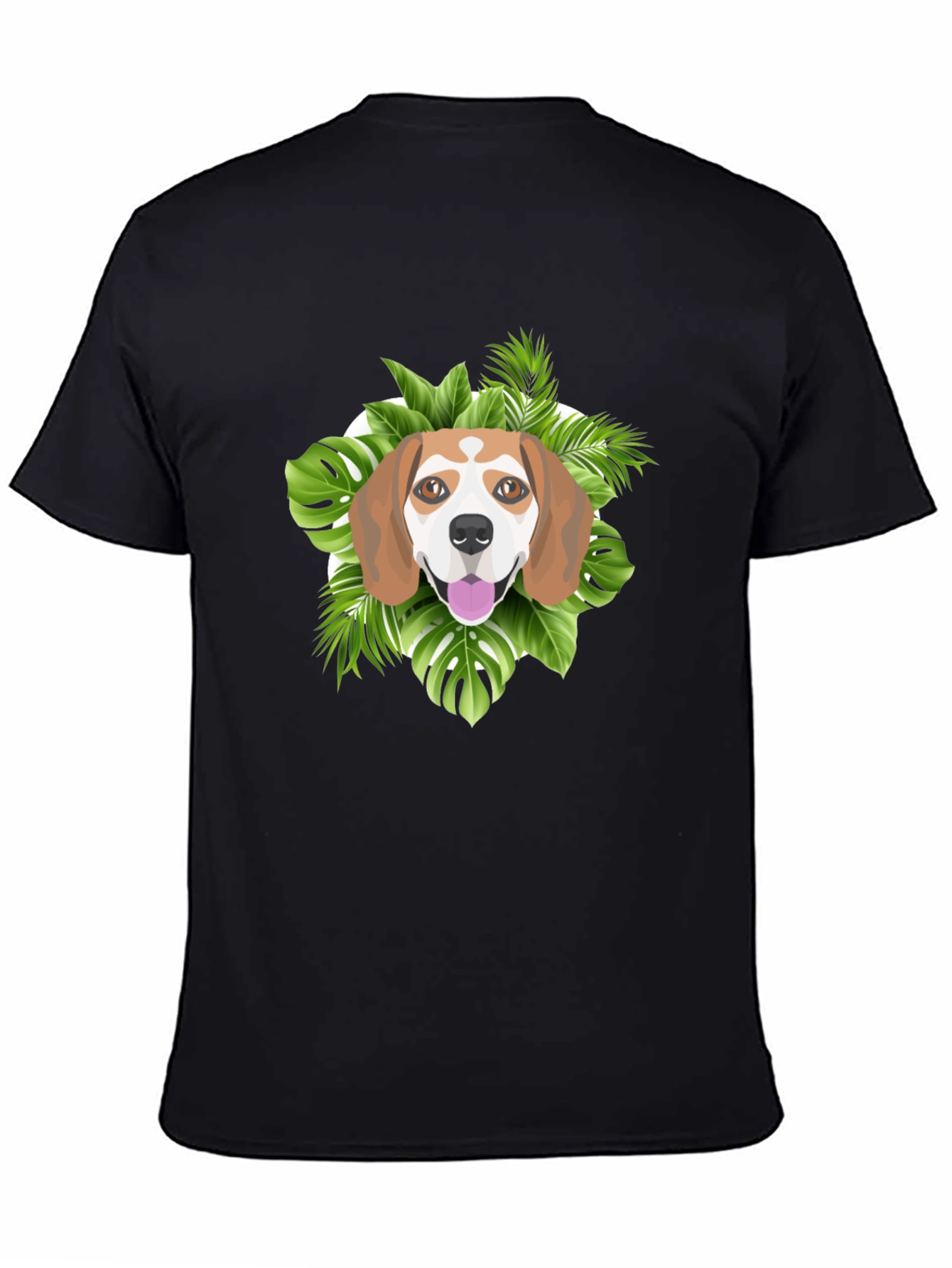 Dog Graphic Tee - Tropical Beagle Print
