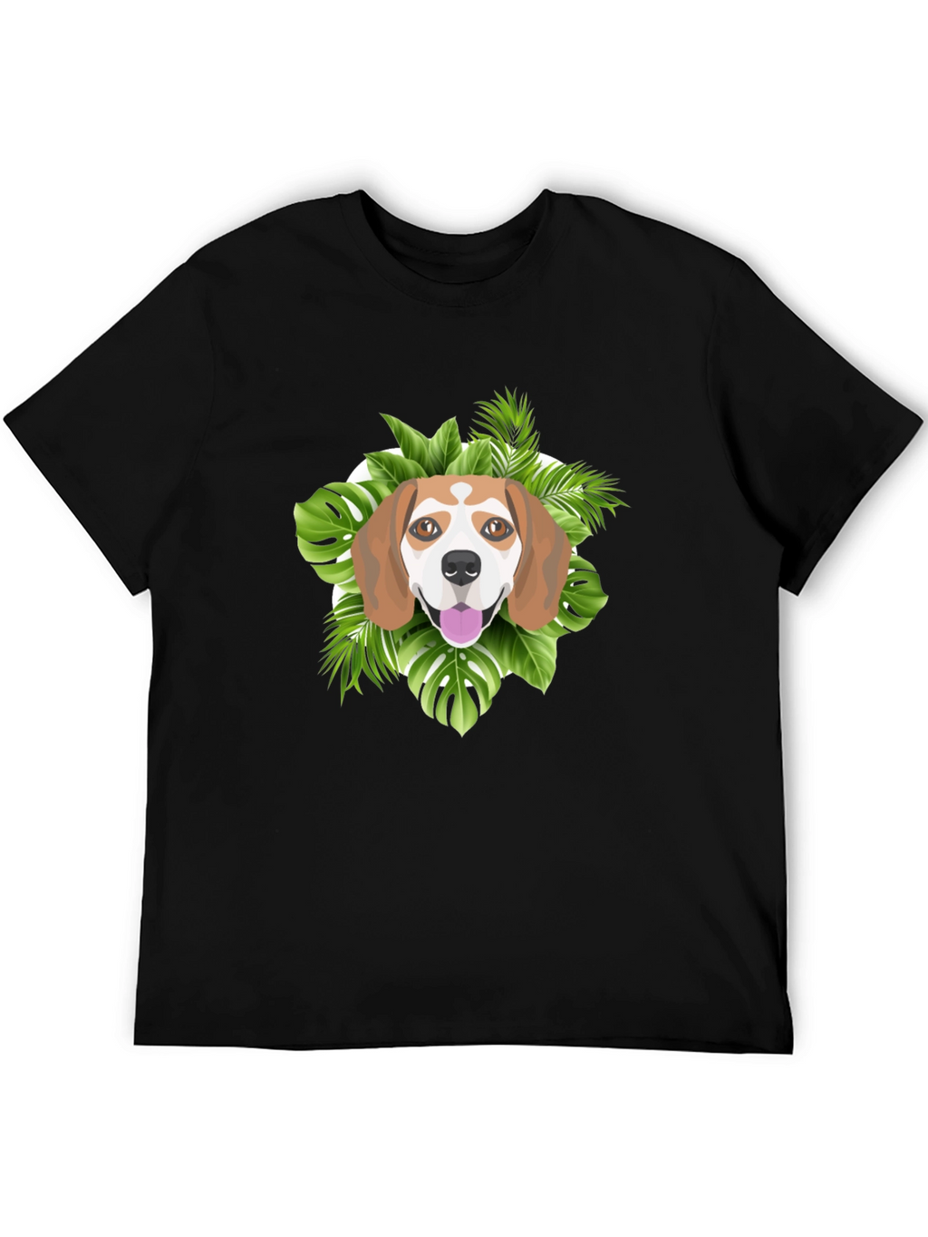 Dog Graphic Tee - Tropical Beagle Print