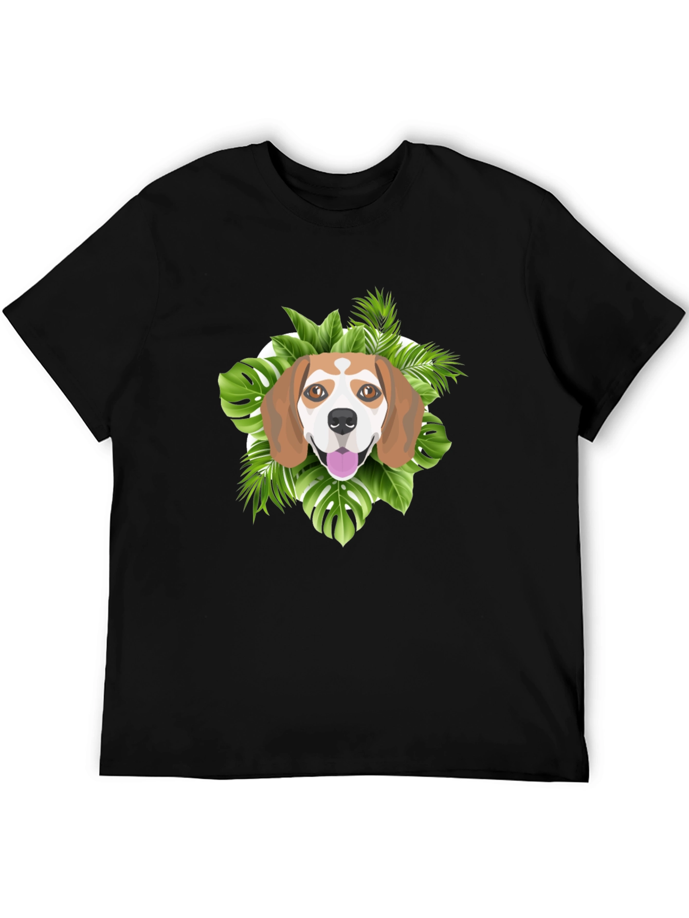 Dog Graphic Tee - Tropical Beagle Print