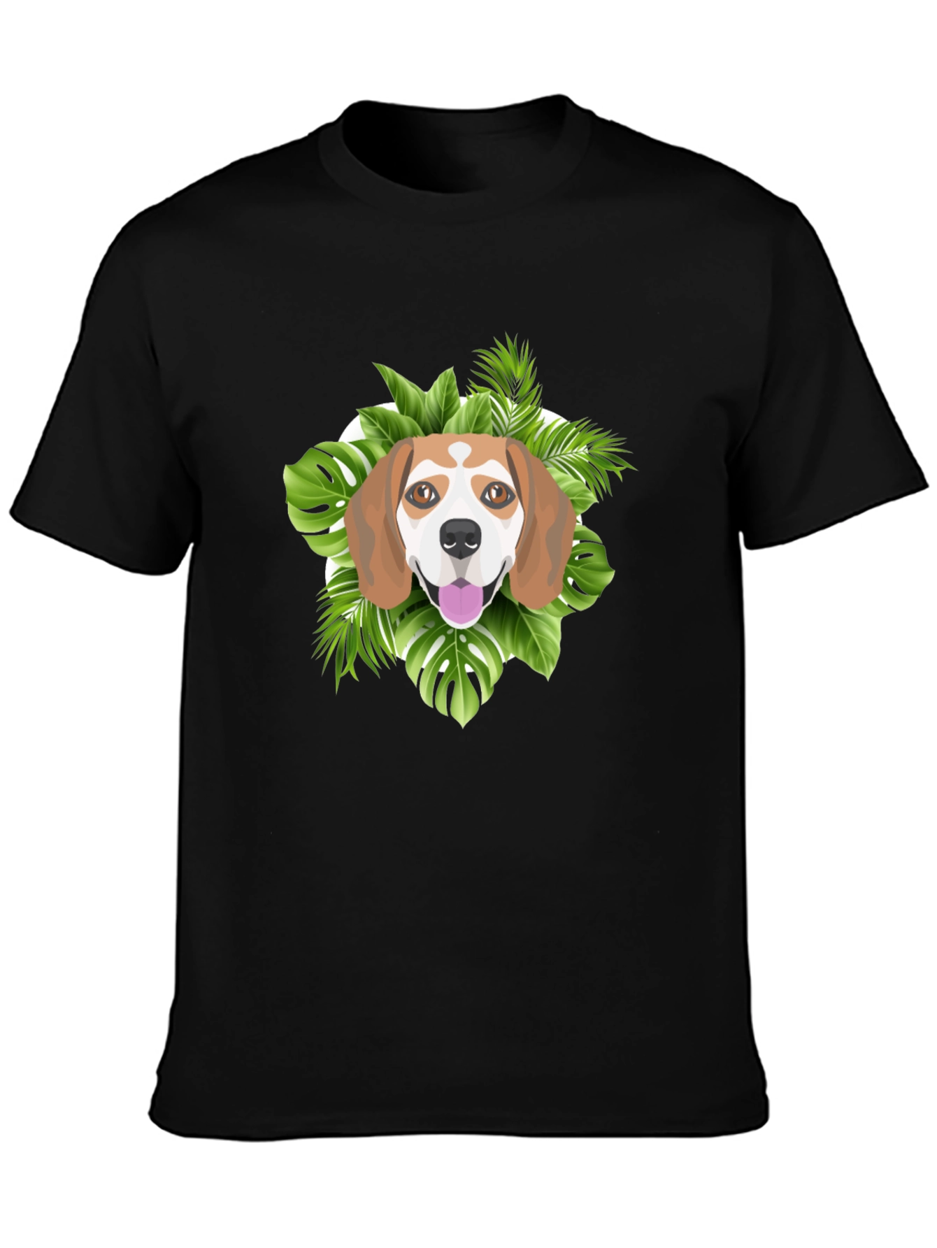 Dog Graphic Tee - Tropical Beagle Print
