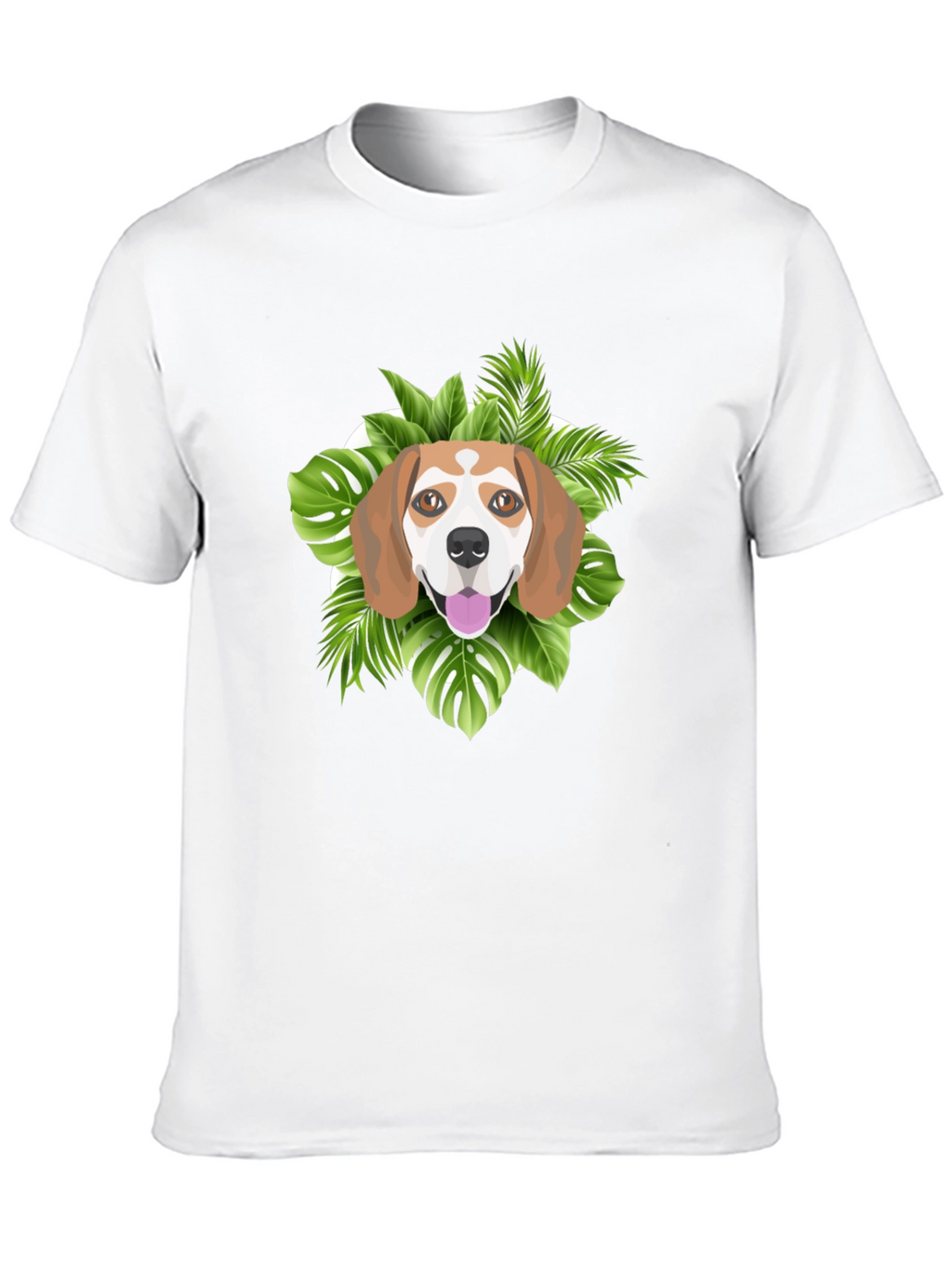 Dog Graphic Tee - Tropical Beagle Print
