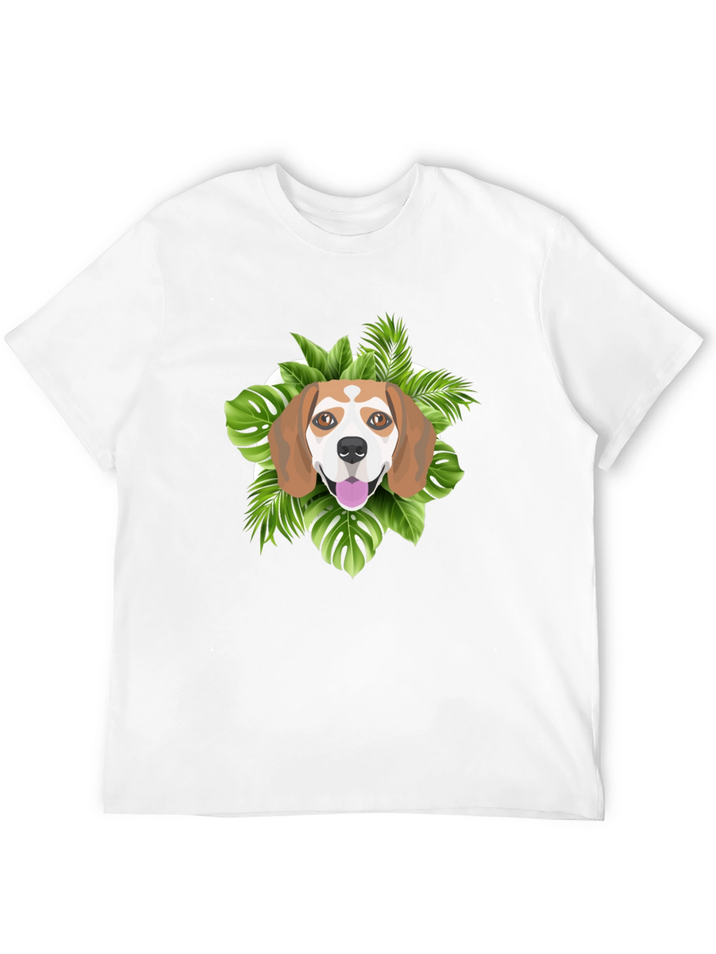 Dog Graphic Tee - Tropical Beagle Print