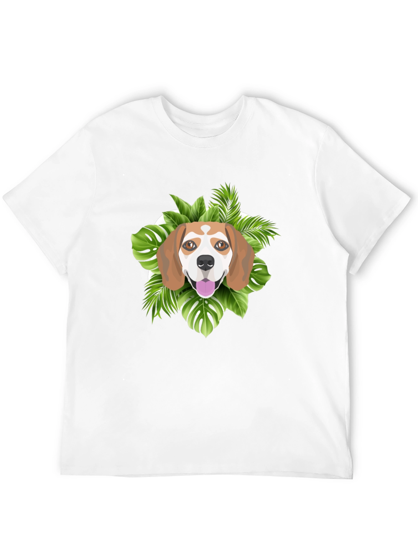 Dog Graphic Tee - Tropical Beagle Print