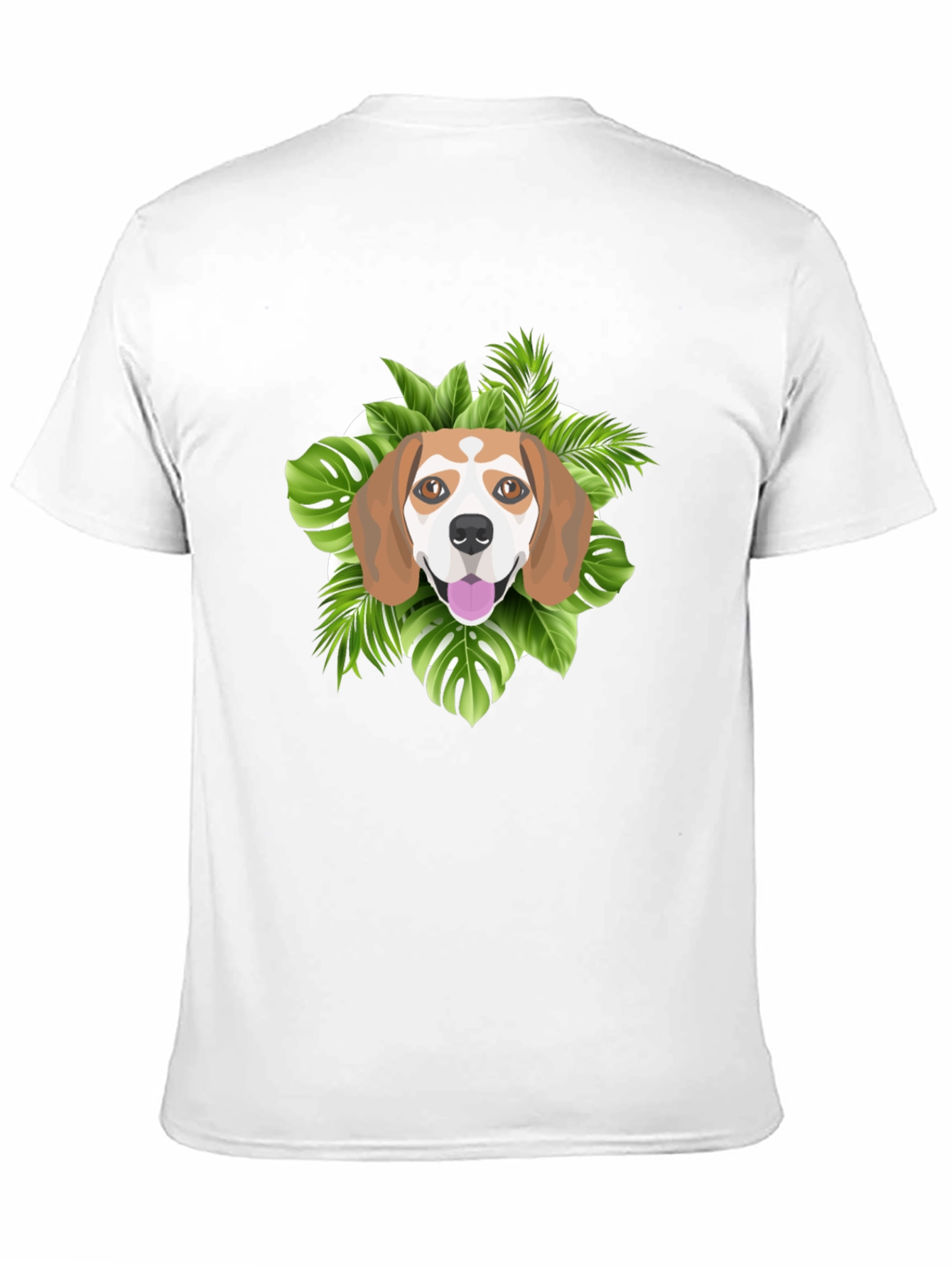 Dog Graphic Tee - Tropical Beagle Print