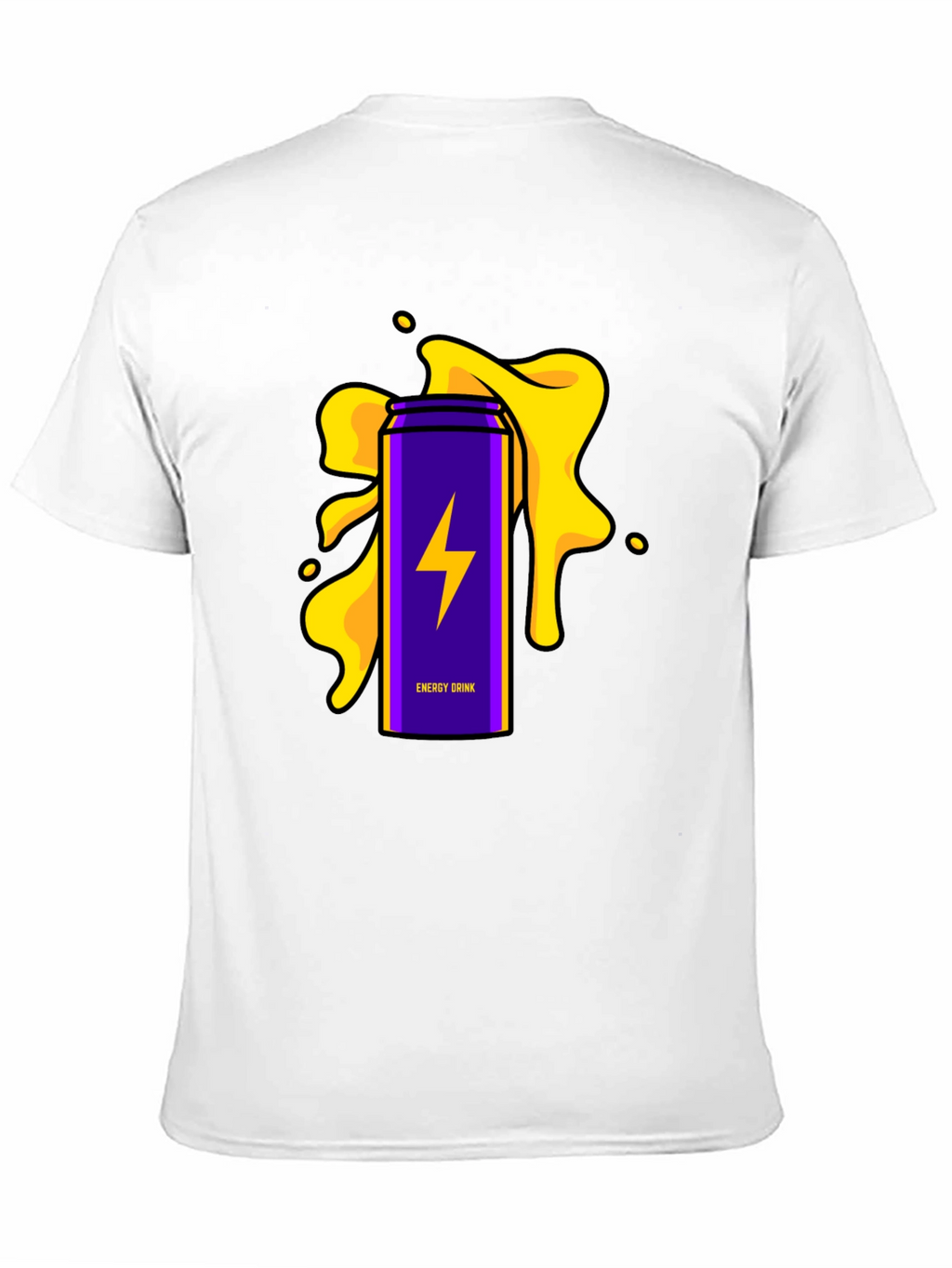 Energy Drink T-Shirt - Purple Lightning Bolt Design