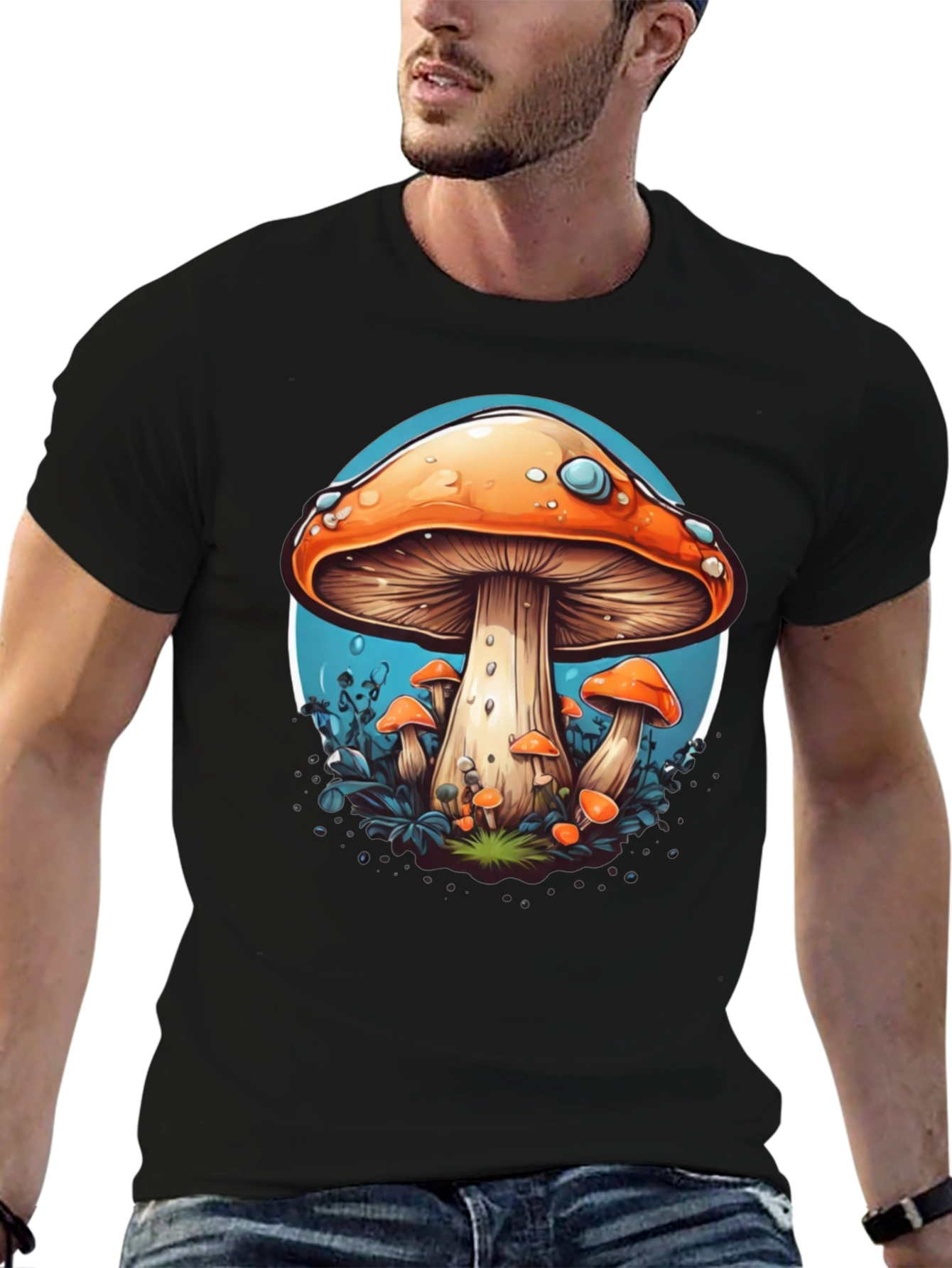Mushroom Graphic Tee - Funky Style