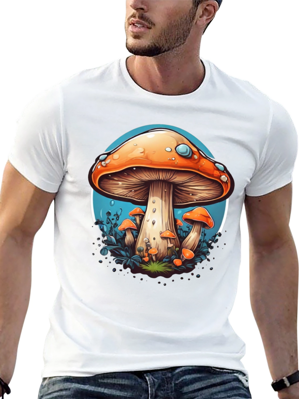 Mushroom Graphic Tee - Funky Style