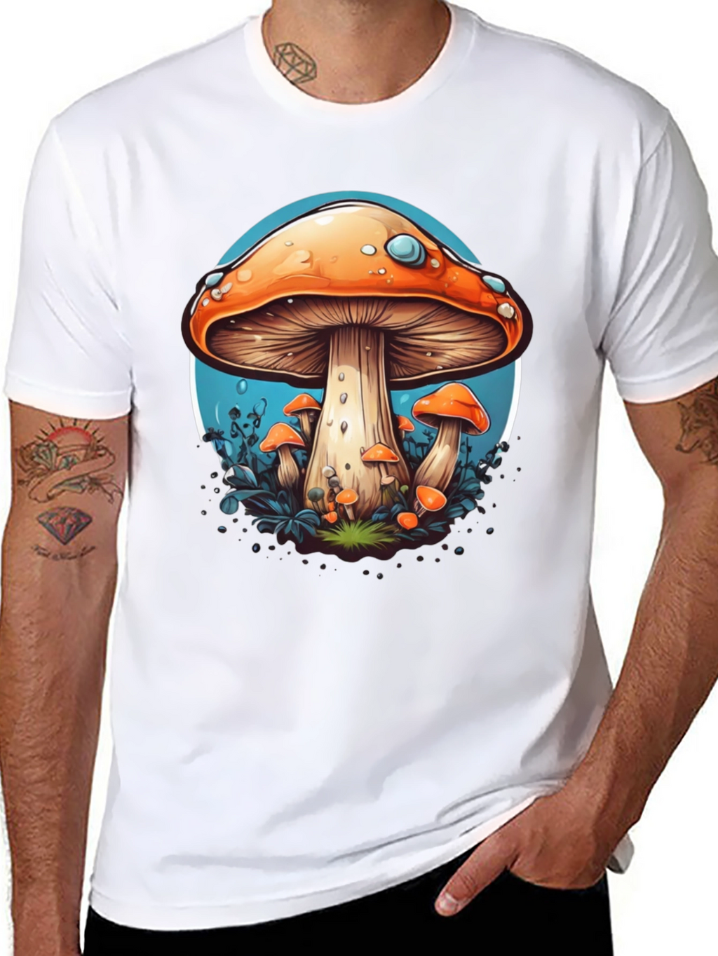 Mushroom Graphic Tee - Funky Style