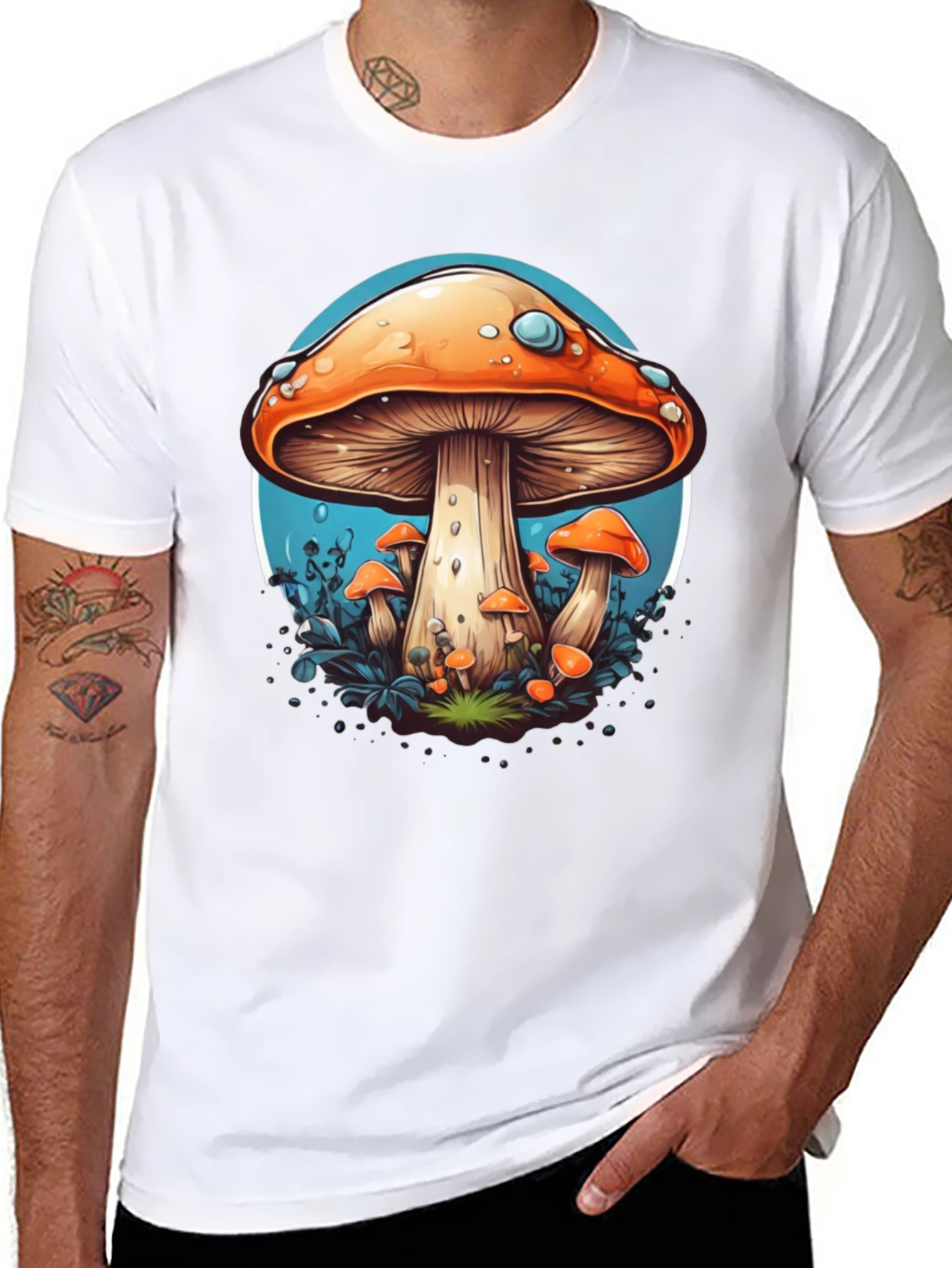 Mushroom Graphic Tee - Funky Style