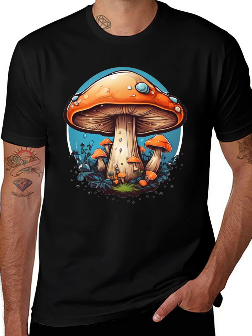 Mushroom Graphic Tee - Funky Style