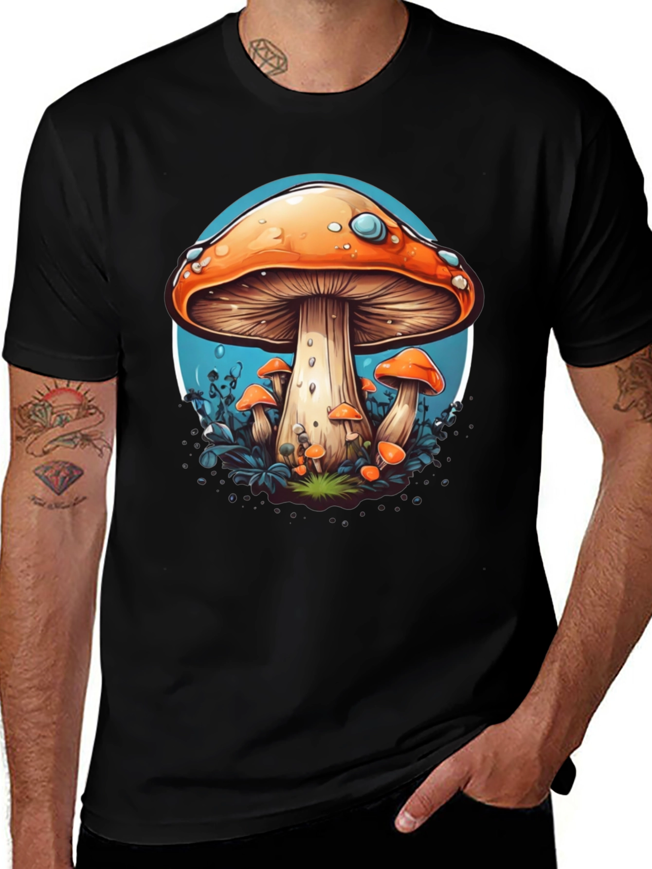 Mushroom Graphic Tee - Funky Style