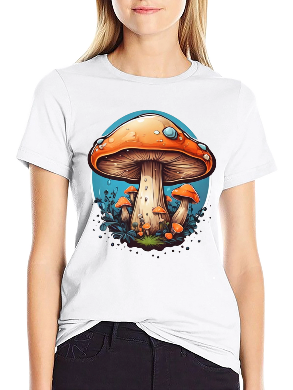 Mushroom Graphic Tee - Funky Style