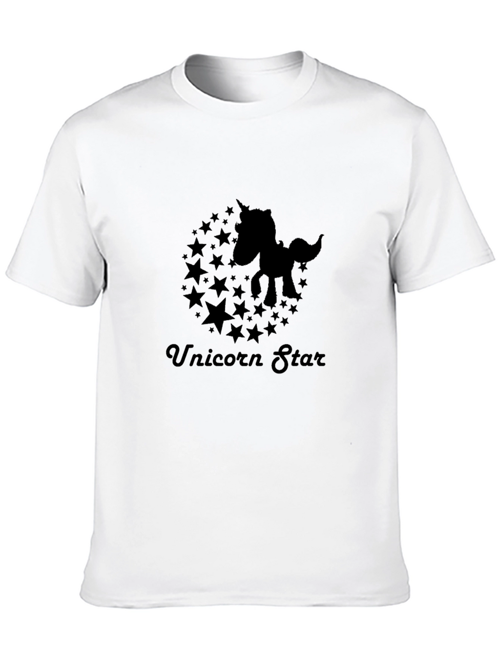 Unicorn Star Graphic T-Shirt - Black