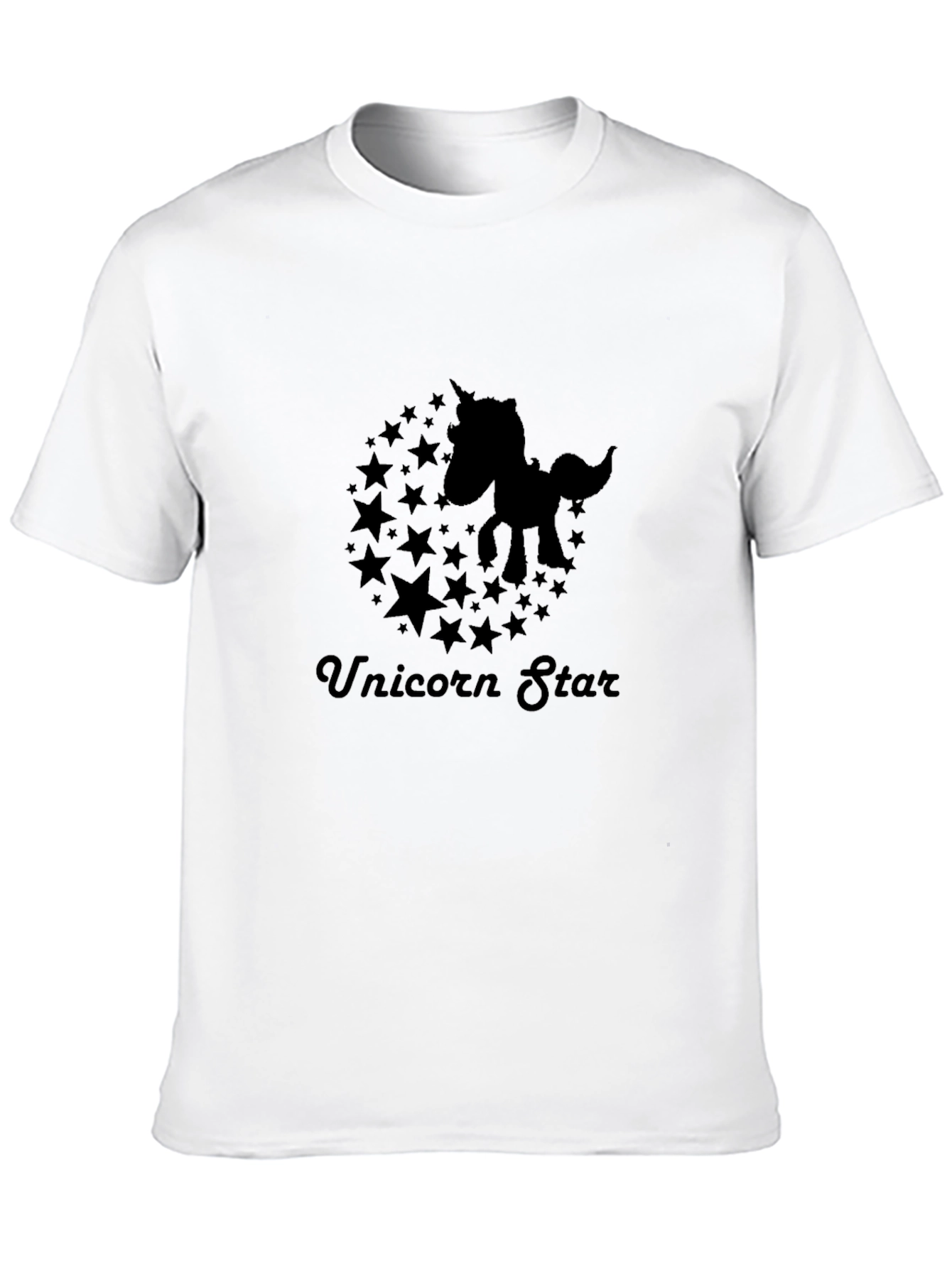 Unicorn Star Graphic T-Shirt - Black