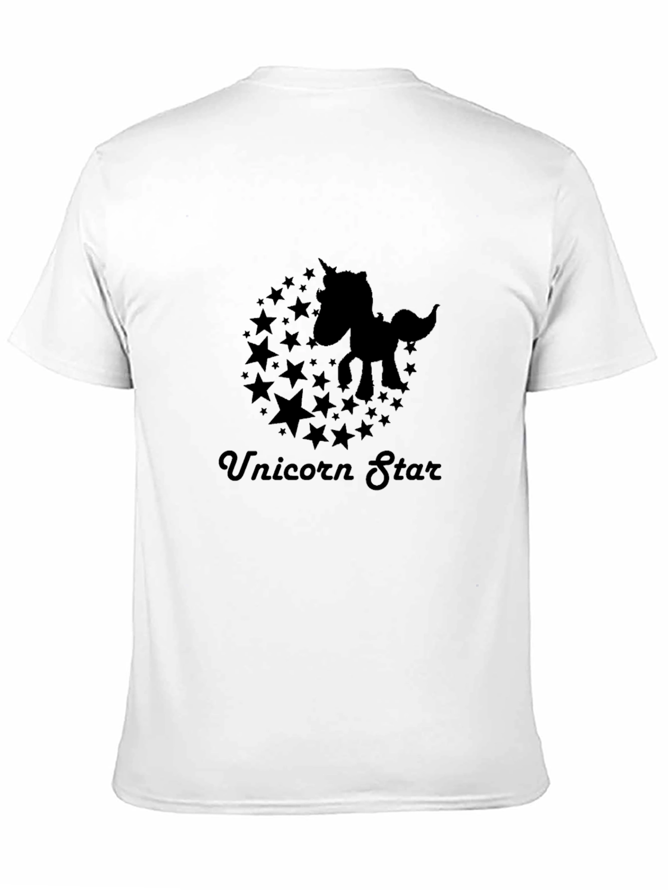 Unicorn Star Graphic T-Shirt - Black