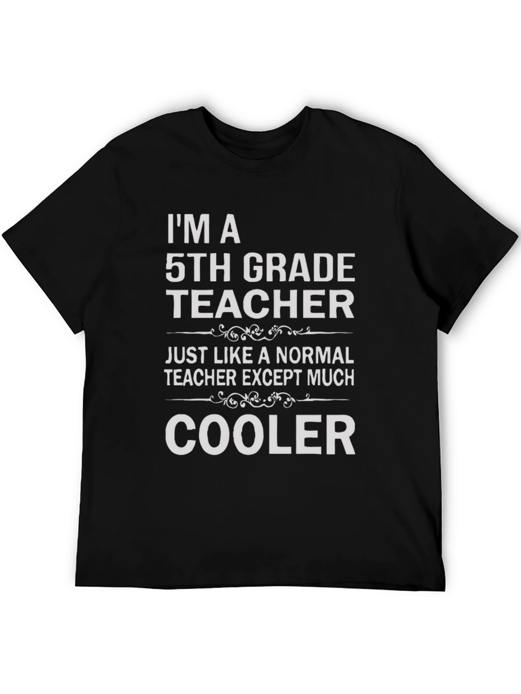 Cool 5th Grade Teacher Black T-Shirt