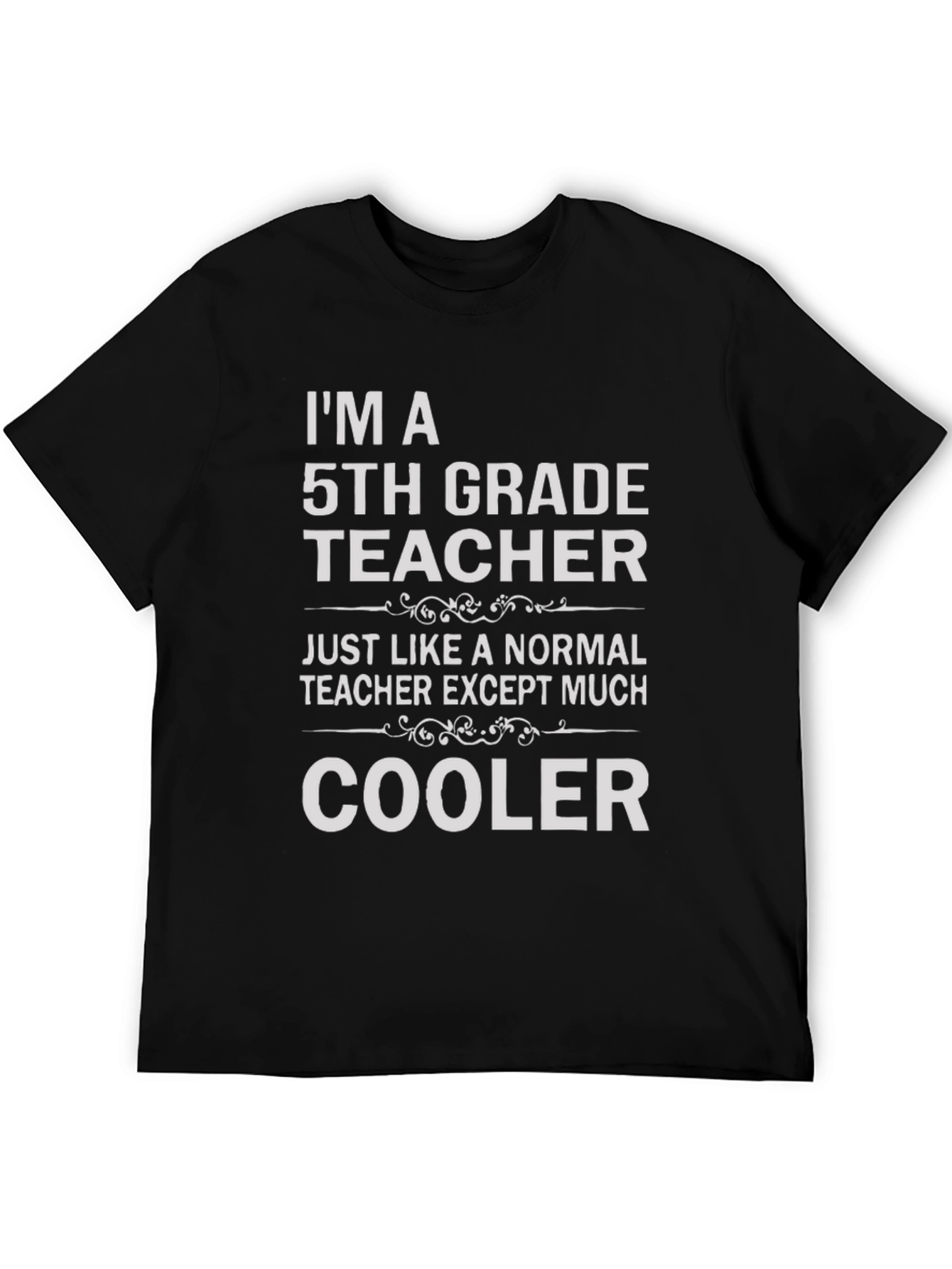 Cool 5th Grade Teacher Black T-Shirt