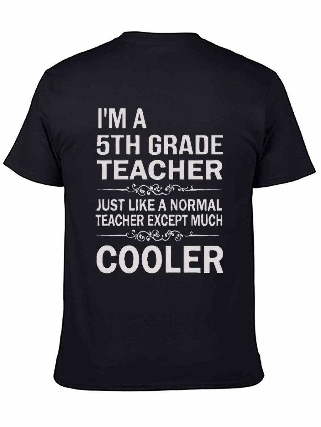 Cool 5th Grade Teacher Black T-Shirt