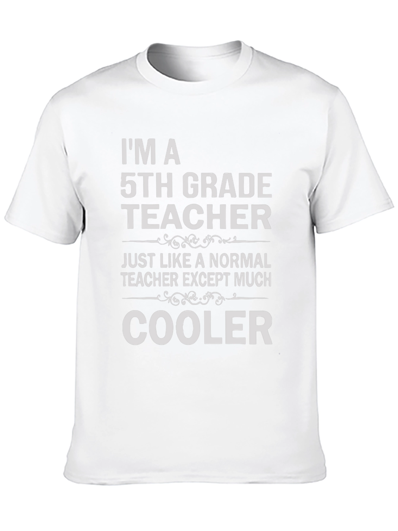 Cool 5th Grade Teacher Black T-Shirt