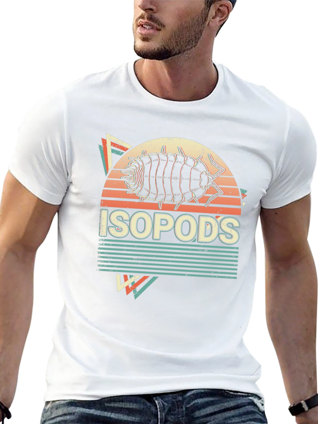 Isopod Retro Graphic T-Shirt - Pill Bug Design