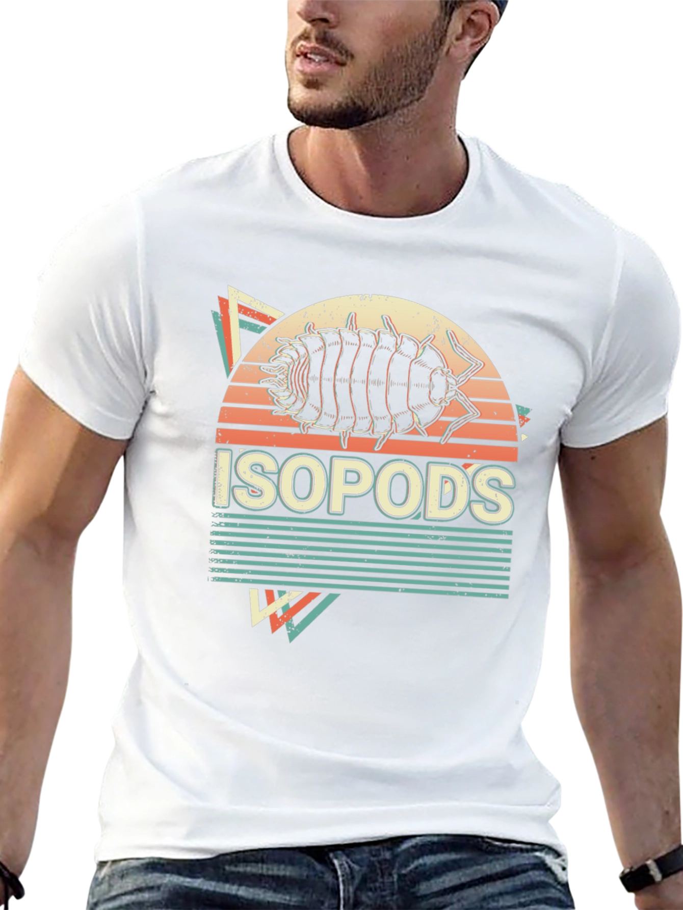 Isopod Retro Graphic T-Shirt - Pill Bug Design