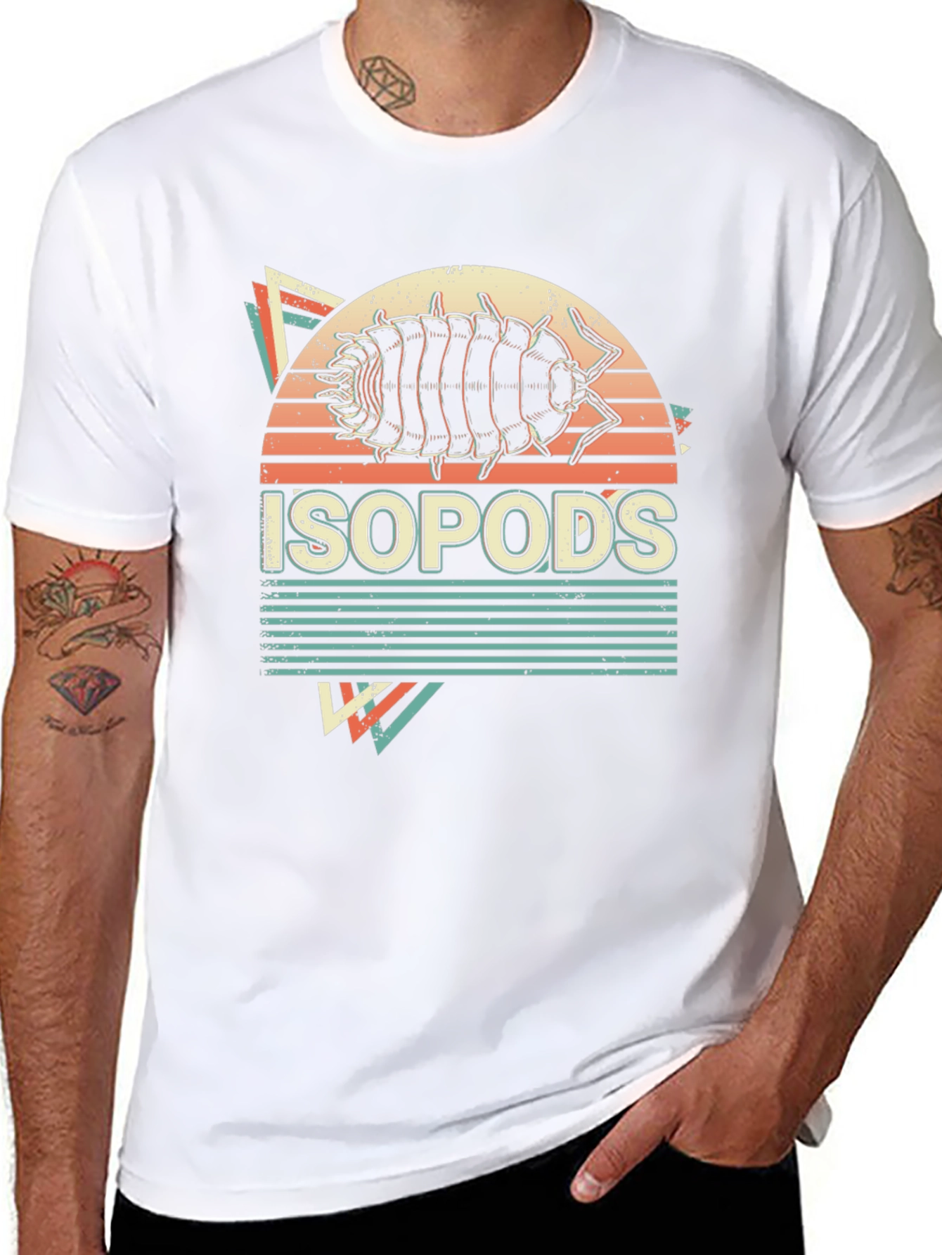 Isopod Retro Graphic T-Shirt - Pill Bug Design
