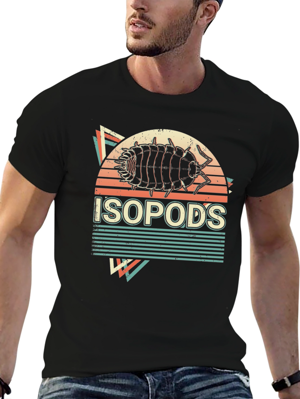 Isopod Retro Graphic T-Shirt - Pill Bug Design