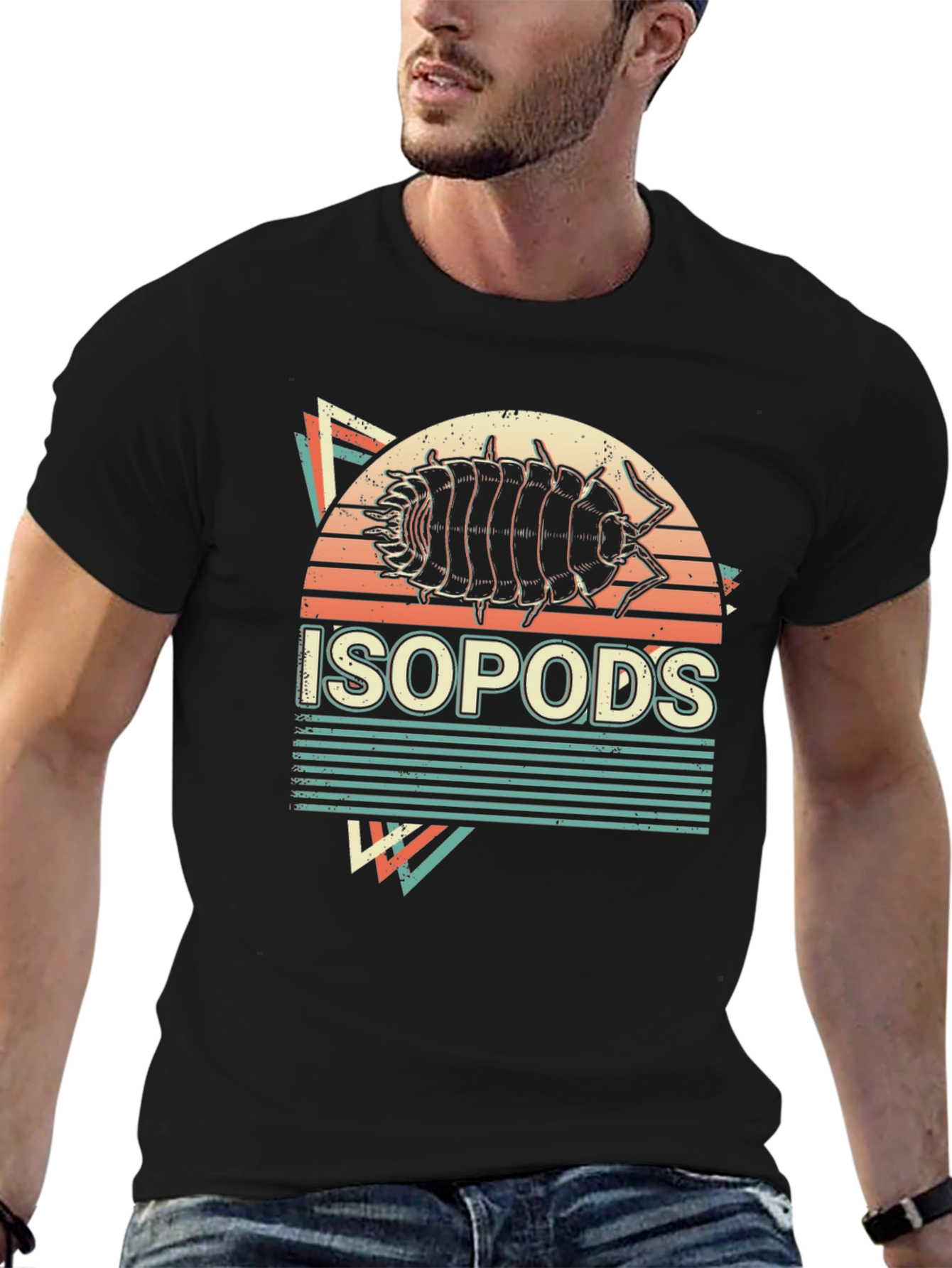 Isopod Retro Graphic T-Shirt - Pill Bug Design