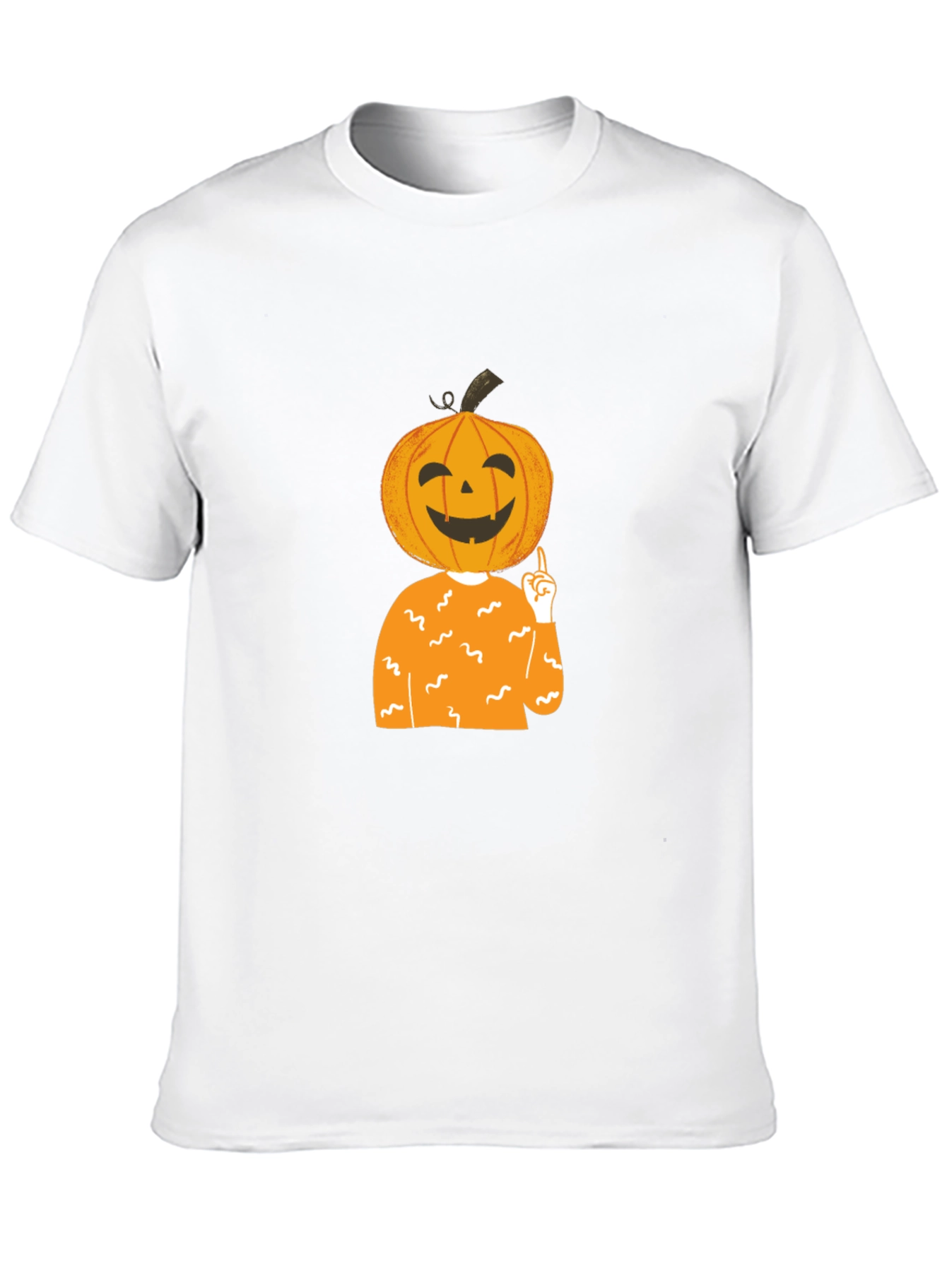 Pumpkin Head Halloween T-Shirt - Black