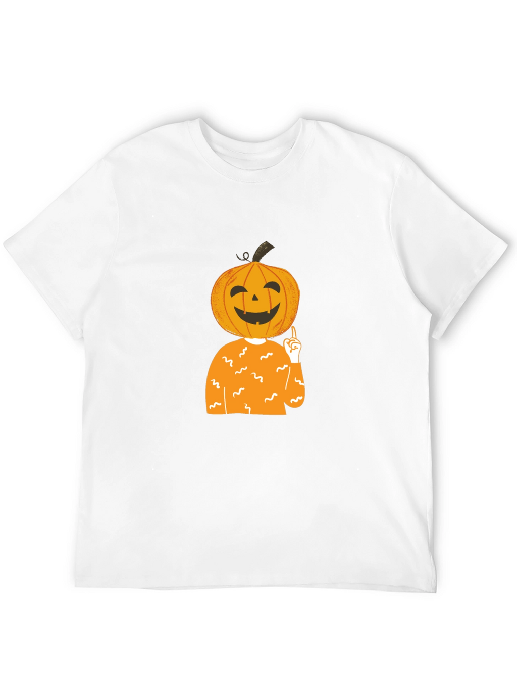 Pumpkin Head Halloween T-Shirt - Black
