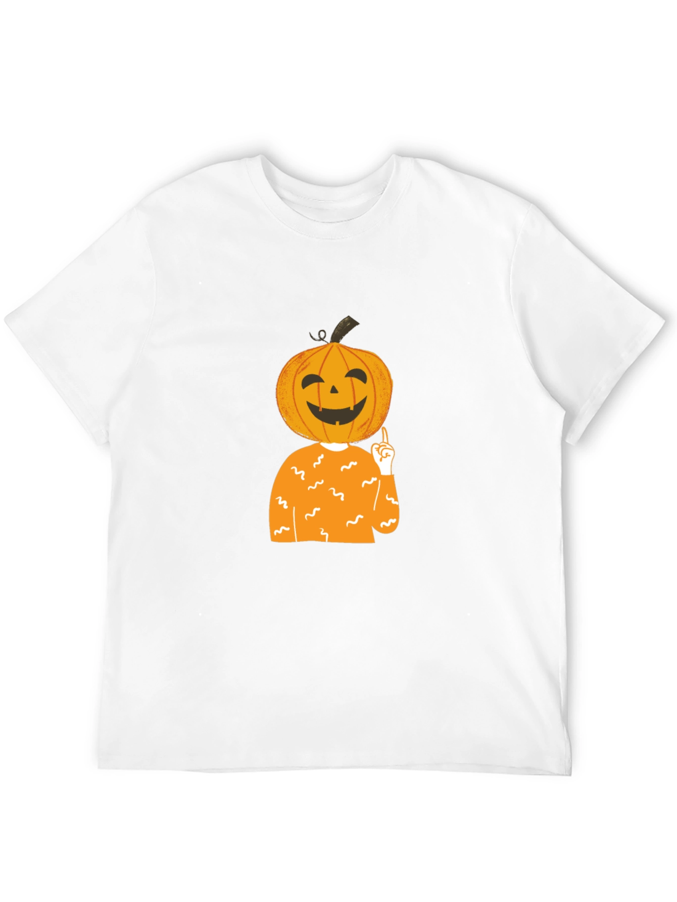 Pumpkin Head Halloween T-Shirt - Black