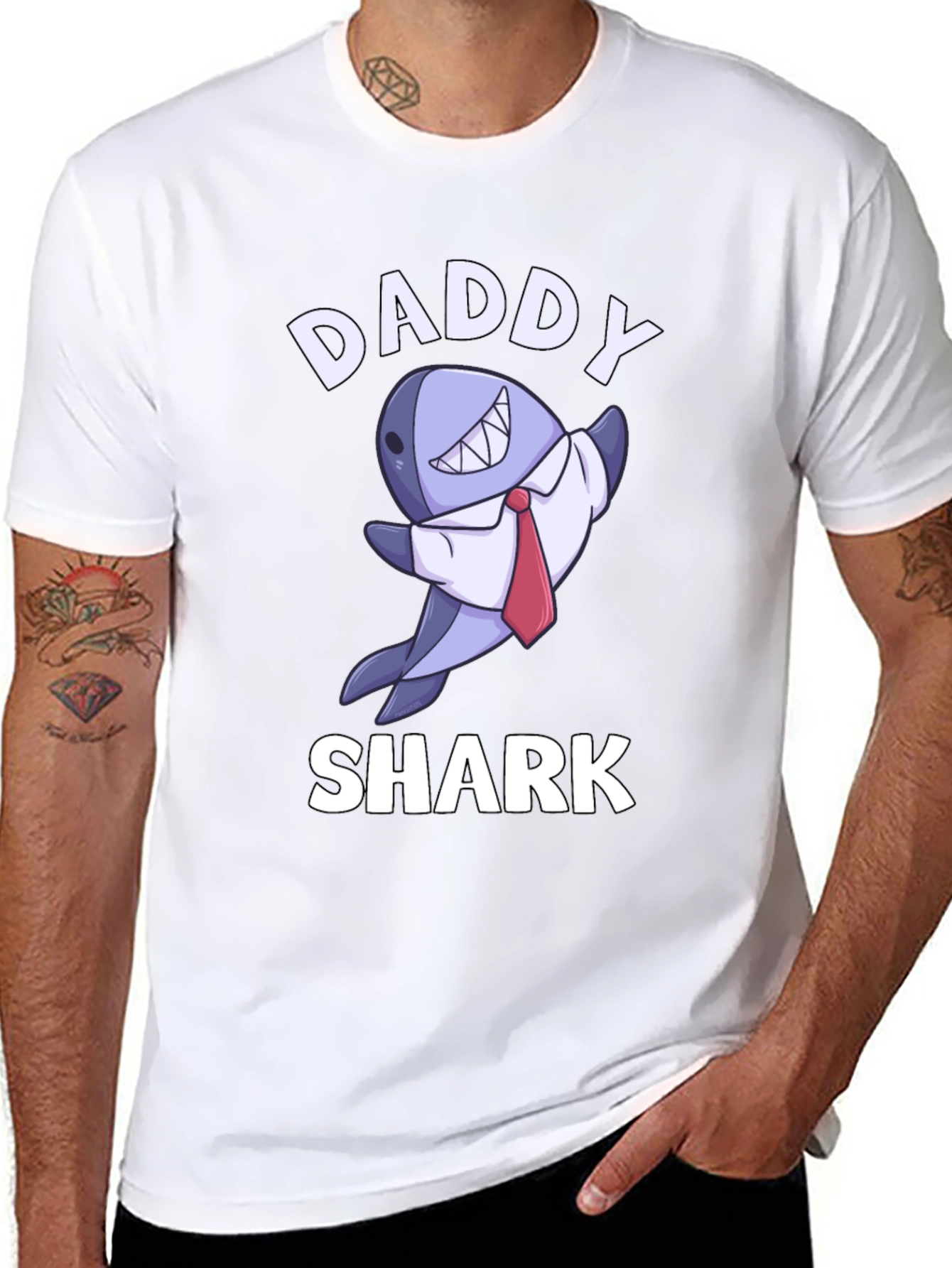 Daddy Shark Graphic Tee - Funny Fathers Day Shirt