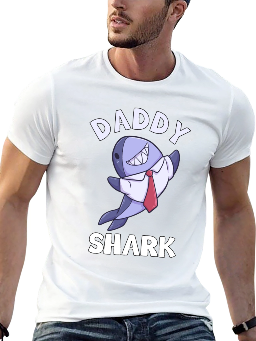 Daddy Shark Graphic Tee - Funny Fathers Day Shirt