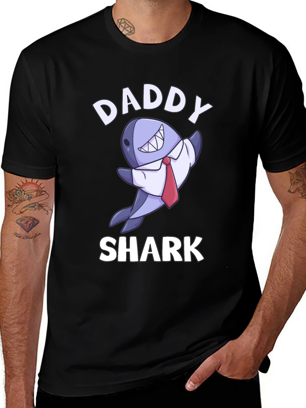 Daddy Shark Graphic Tee - Funny Fathers Day Shirt