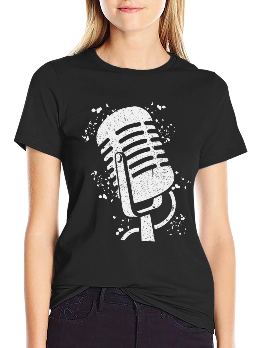 Retro Microphone Graphic Tee - Classic Music Lover Shirt