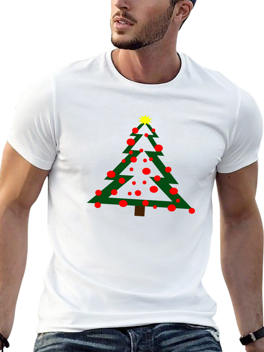 Festive Christmas Tree Graphic Tee - Holiday Cheer!