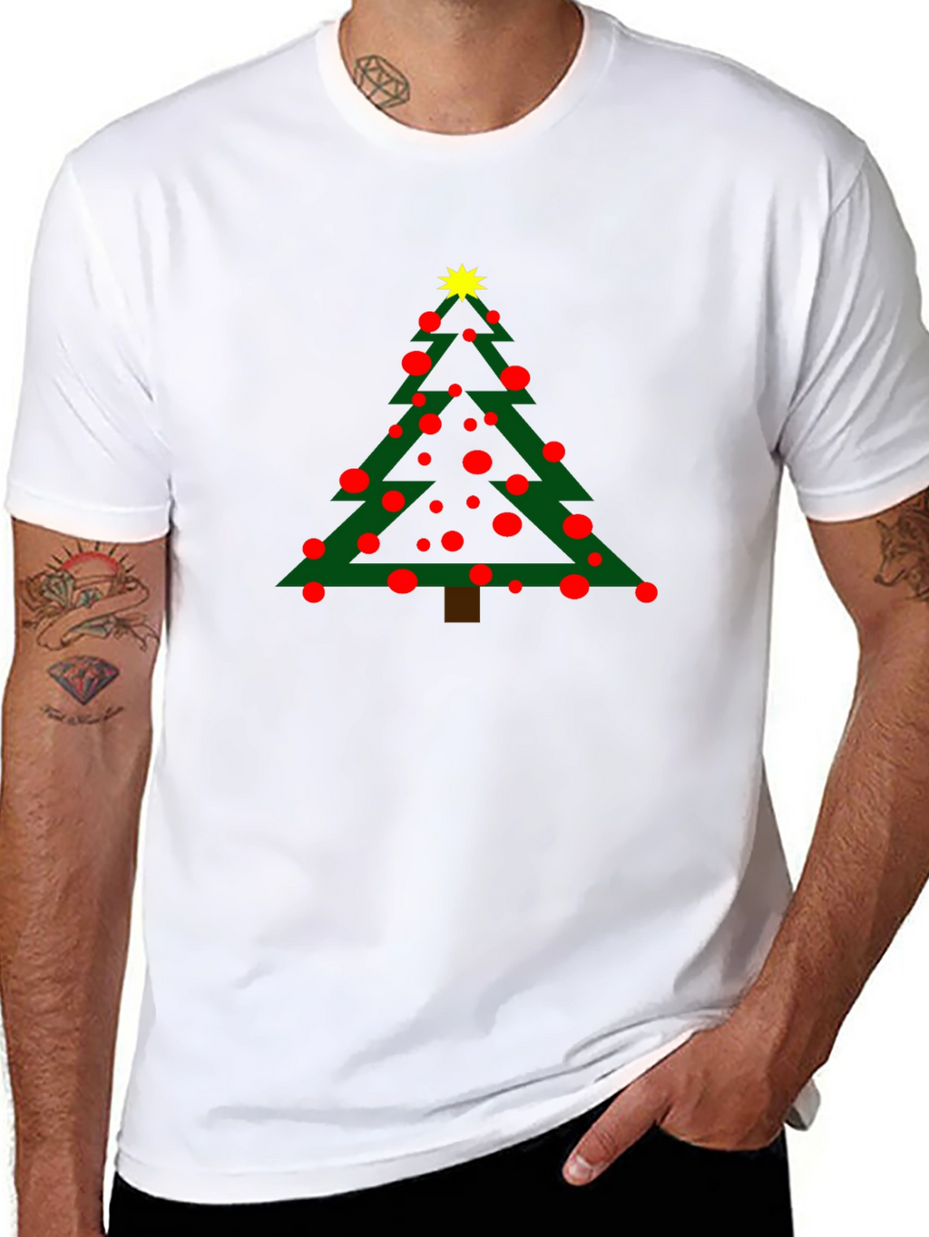 Festive Christmas Tree Graphic Tee - Holiday Cheer!