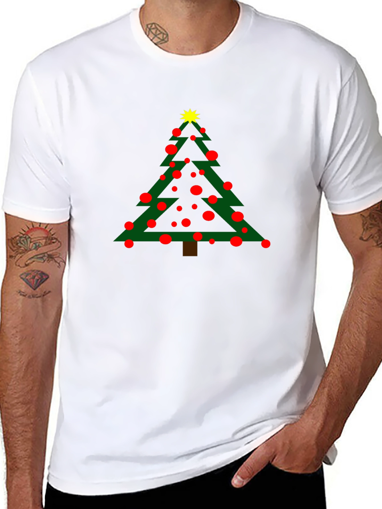 Festive Christmas Tree Graphic Tee - Holiday Cheer!
